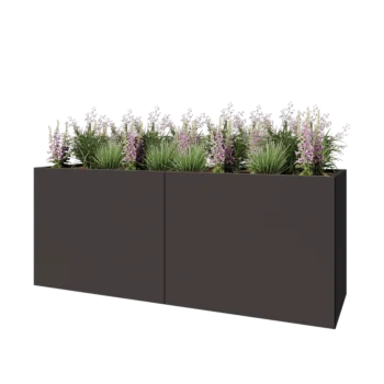 Terasest lillekast XXL - Ristkülik - 200 x 60 x 80 cm - RAL7016 matt (antratsiithall) - Ilma põhjalauata