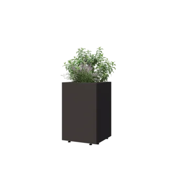 Terasest lillekast - Ruut - 40 x 40 x 60 cm - Muu RAL värv - Põhjalauaga - Jalgadega
