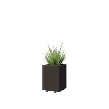 Terasest lillekast - Ruut - 30 x 30 x 40 cm - Muu RAL värv - Põhjalauaga - Jalgadega