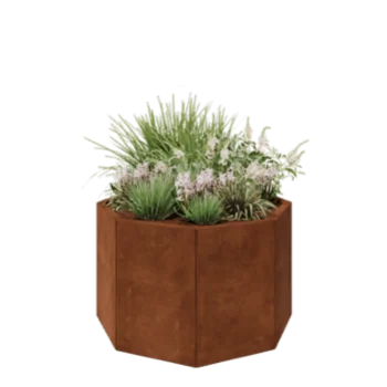 Corten terasest lillekast - Kaheksanurk - 96,6 x 96,6 x 60 cm - Ilma põhjalauata