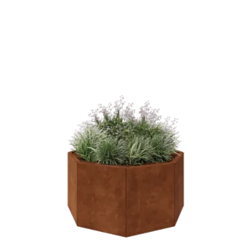 Corten terasest lillekast - Kaheksanurk - 120,7 x 120,7 x 60 cm - Ilma põhjalauata