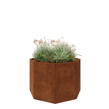 Corten terasest lillekast - Kaheksanurk - 120,7 x 120,7 x 80 cm - Ilma põhjalauata