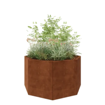 Corten terasest lillekast - Kaheksanurk - 144,9 x 144,9 x 80 cm - Ilma põhjalauata