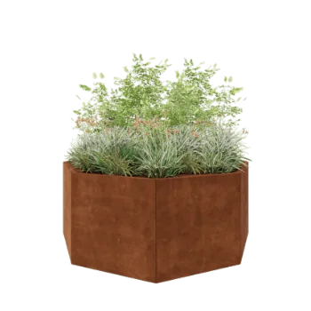 Corten terasest lillekast - Kaheksanurk - 193,1 x 193,1 x 80 cm - Ilma põhjalauata