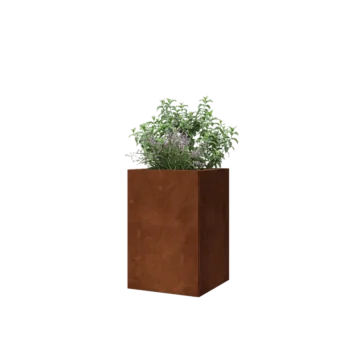 Corten terasest lillekast - Ruut - 40 x 40 x 60 cm - Ilma põhjalauata