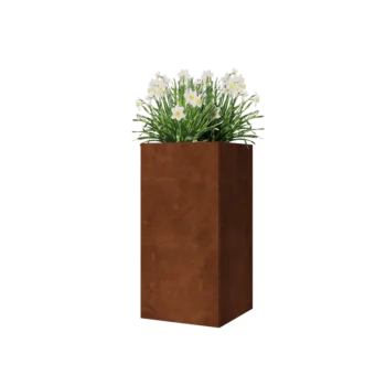 Corten terasest lillekast - Ruut - 40 x 40 x 80 cm - Ilma põhjalauata
