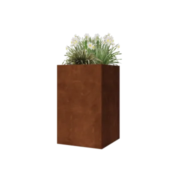 Corten terasest lillekast - Ruut - 50 x 50 x 80 cm - Ilma põhjalauata