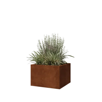 Corten terasest lillekast - Ruut - 60 x 60 x 40 cm - Ilma põhjalauata