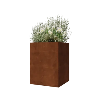 Corten terasest lillekast - Ruut - 60 x 60 x 80 cm - Ilma põhjalauata
