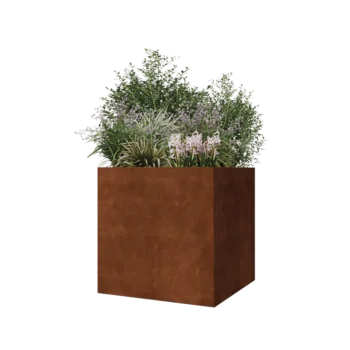 Corten terasest lillekast - Ruut - 70 x 70 x 70 cm - Ilma põhjalauata