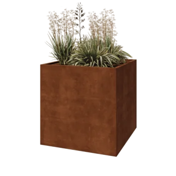 Corten terasest lillekast - Ruut - 100 x 100 x 100 cm - Ilma põhjalauata