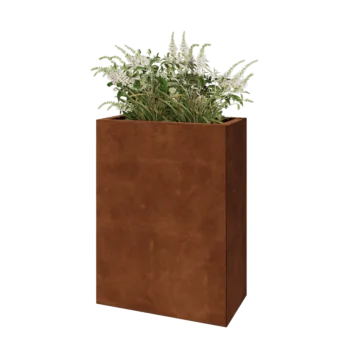 Corten terasest lillekast - Ristkülik - 60 x 30 x 80 cm - Ilma põhjalauata