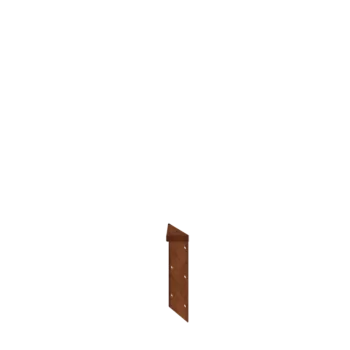 Corten terasest lillekast - Nurgatükk 180° - 30 cm