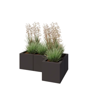 Terasest lillekast - L-kuju - 90 x 60 x 30 cm - Muu RAL värv - Ilma põhjalauata