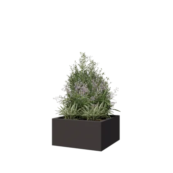 Terasest lillekast - Ruut - 60 x 60 x 30 cm - Muu RAL värv - Põhjalauaga