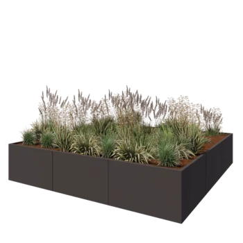 Terasest lillekast XXL - Ruut - 300 x 300 x 60 cm - Muu RAL värv - Ilma põhjalauata