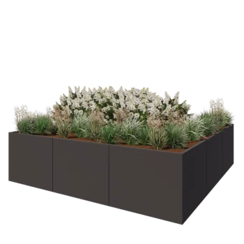 Terasest lillekast XXL - Ruut - 300 x 300 x 80 cm - Muu RAL värv - Ilma põhjalauata
