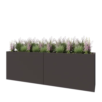 Terasest lillekast XXL - Ristkülik - 240 x 50 x 80 cm - Muu RAL värv - Põhjalauaga