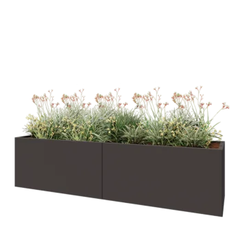 Terasest lillekast XXL - Ristkülik - 240 x 60 x 60 cm - Muu RAL värv - Põhjalauaga