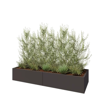 Terasest lillekast XXL - Ristkülik - 240 x 80 x 40 cm - RAL7016 matt (antratsiithall) - Ilma põhjalauata