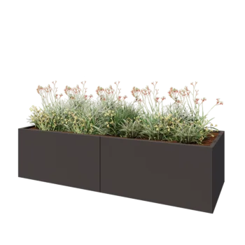Terasest lillekast XXL - Ristkülik - 240 x 80 x 60 cm - Muu RAL värv - Põhjalauaga