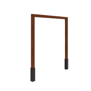 Corten terasest pergola - Sirge - 250 x 230 cm - Betoonvundamendiga