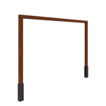 Corten terasest pergola - Sirge - 400 x 230 cm - Betoonvundamendiga