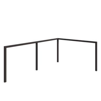 Terasest pergola - Nurk - 600 x 412 x 230 cm - RAL7016 matt (antratsiithall) - Ilma betoonvundament