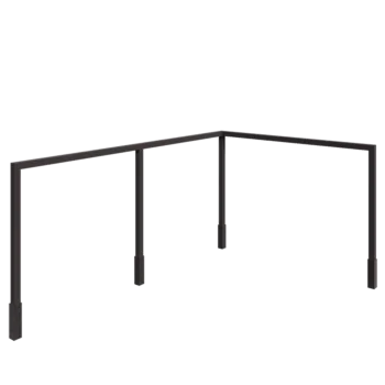 Terasest pergola - Nurk - 600 x 412 x 230 cm - Muu RAL värv - Betoonvundamendiga