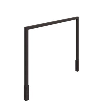 Terasest pergola - Sirge - 400 x 230 cm - RAL7016 matt (antratsiithall) - Betoonvundamendiga