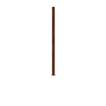 Corten terasest aed H - Vahepost jalaplaadiga - 190 x 6 x 6 cm - Jaoks 4x paneeli 47,5 cm