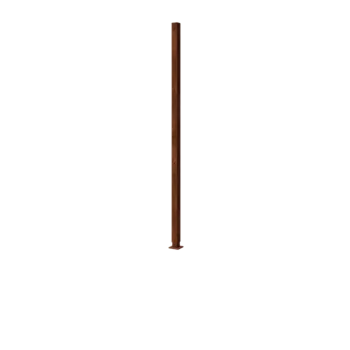 Corten terasest aed H - Vahepost jalaplaadiga - 190 x 6 x 6 cm - Jaoks 3x paneeli 63,3 cm