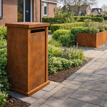 Corten terasest postkast - Arizona M - 60 x 40 x 100 cm