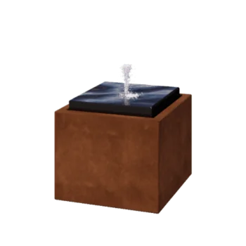 Corten terasest purskkaev - Orin - 50 x 50 x 40 cm - LED-valgustusega