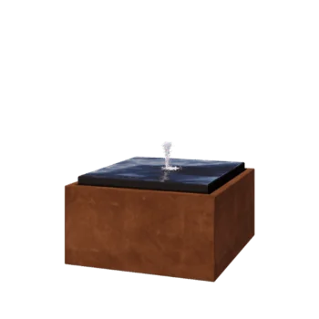 Corten terasest purskkaev - Orin - 80 x 80 x 40 cm - LED-valgustusega