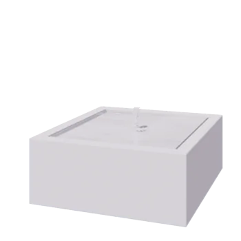 Alumiiniumist purskkaev - Lyra - 100 x 100 x 40 cm - RAL9010 matt (valge) - LED-valgustusega