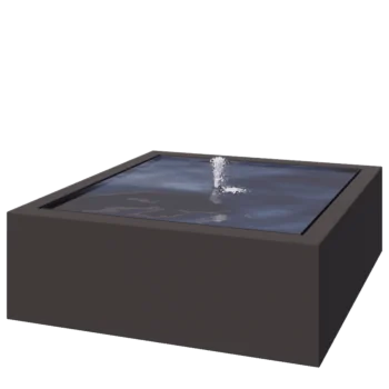 Alumiiniumist purskkaev - Lyra - 120 x 120 x 40 cm - RAL7016 matt (antratsiithall) - LED-valgustusega