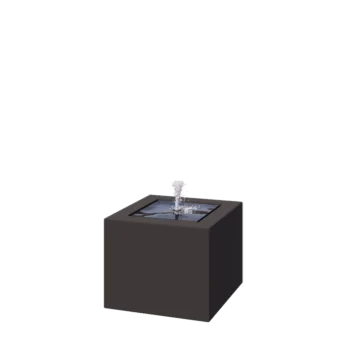 Alumiiniumist purskkaev - Lyra - 50 x 50 x 40 cm - RAL7016 matt (antratsiithall) - LED-valgustusega