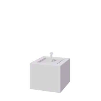 Alumiiniumist purskkaev - Lyra - 50 x 50 x 40 cm - RAL9010 matt (valge) - LED-valgustusega