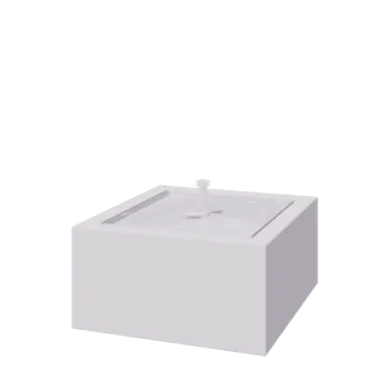 Alumiiniumist purskkaev - Lyra - 80 x 80 x 40 cm - RAL9010 matt (valge) - LED-valgustusega